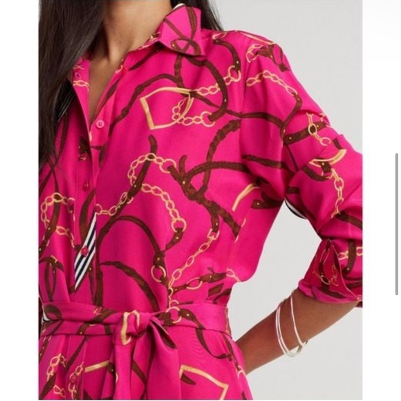 Ralph Lauren 100% silk pink dress - Picture 2 of 4